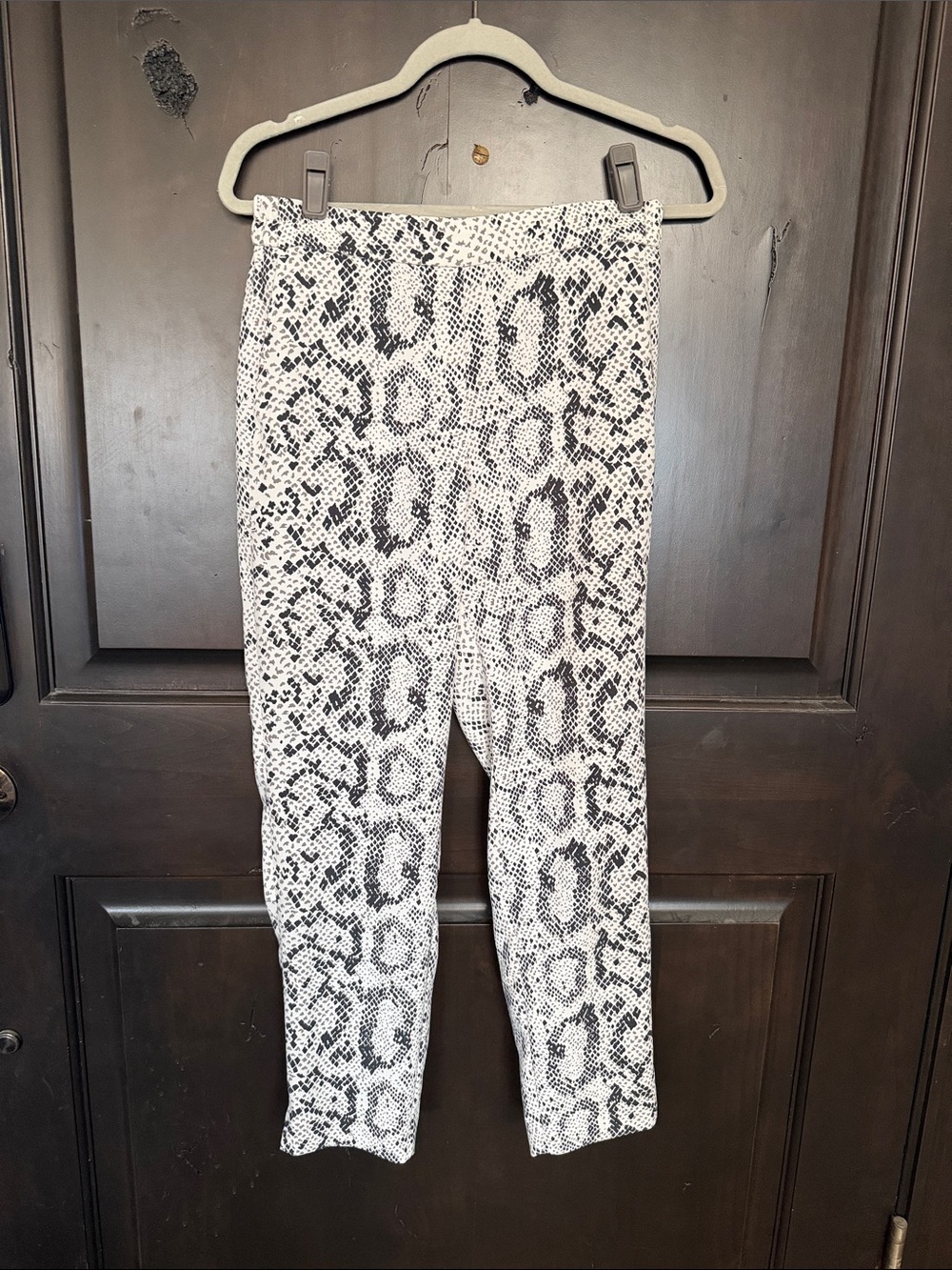 J. Crew Black & White Snake Print Silky Pants Size 4